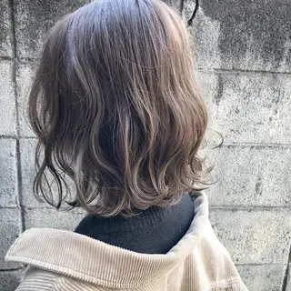 ミディアム カラー 髪質改善、エクステ 山口卓哉のヘアスタイル