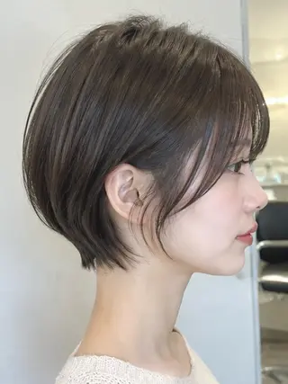 ショート 透明感カラー/ 縮毛矯正/三浦優心のヘアスタイル