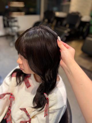 ロング 彩菜/透明感艶カラー /赤み消しカラーのヘアスタイル