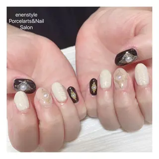 ミディアム ネイル 🐾enen style 🐾のネイルデザイン