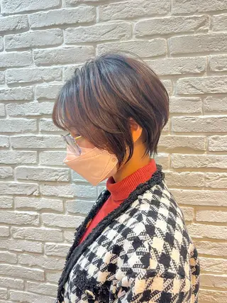 ショート カラー 襟足でお悩みの方✂︎ くびれ職人ハシモトのヘアスタイル