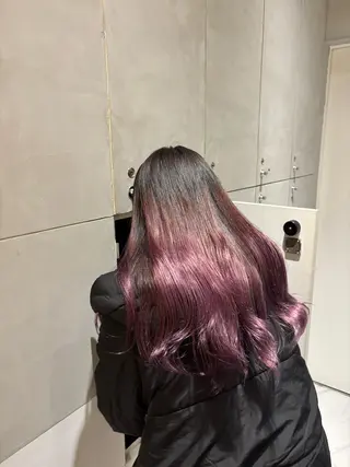 ロング カラー ハイトーン/艶カラー 💎モエのヘアスタイル