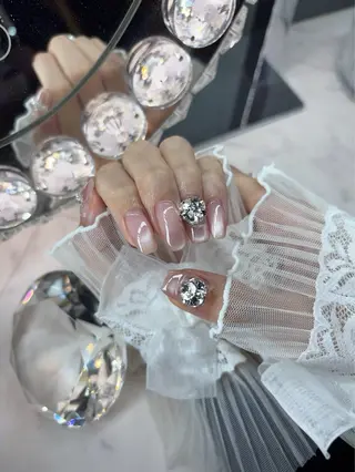 ネイル 24時まで❤︎韓国、 ワンホンネイルのネイルデザイン