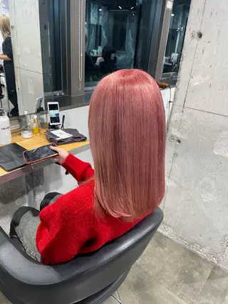 ミディアム カラー ハイトーン 横浜💞ミオのヘアスタイル
