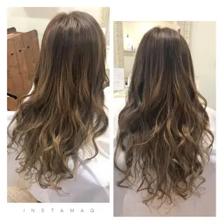 ロング カラー 澤田 彩香のヘアスタイル