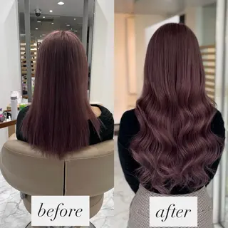 ロング 赤み消し透明感カラー オオヤマのヘアスタイル
