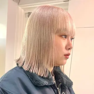 ミディアム 🫧🛼ハイトーン 🧬🫧フウワのヘアスタイル