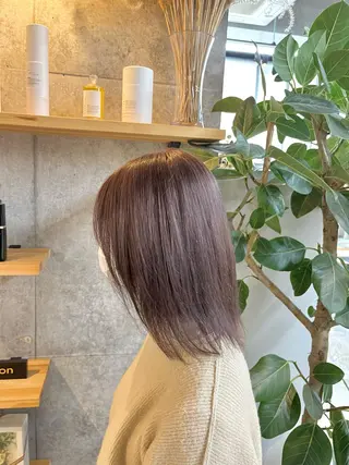 ミディアム ハイトーンカラ ー/小川のヘアスタイル