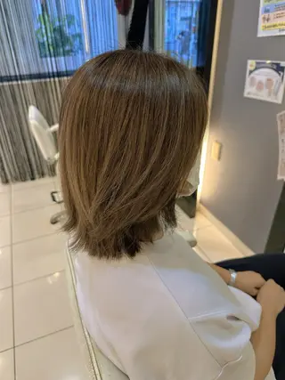 ミディアム カラー デザインカラー✨🦄 透明感カラー✨ヒカルのヘアスタイル