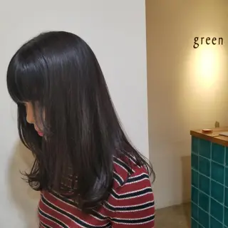 セミロング RIKA韓国ヘア/く びれヘア/上品カラーのヘアスタイル