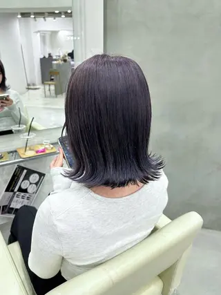 ミディアム カラー さあや 【透け感/艶感】のヘアスタイル