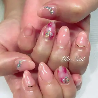ネイル モチの良さ◉ フィルインネイル♡のネイルデザイン