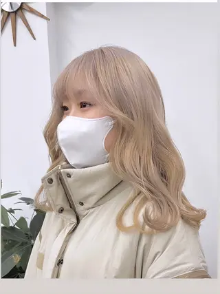 セミロング カラー ブリーチ ハイトーン 特化🌈フジタハルキのヘアスタイル