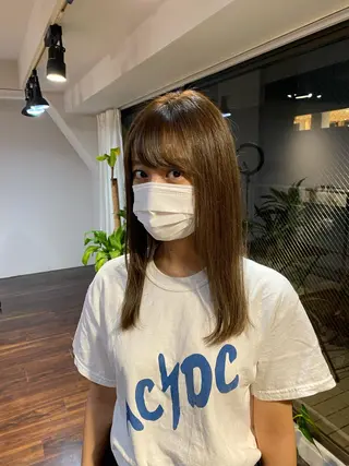 セミロング カラー パーマ ヘアアレンジ レイヤーカット×髪質 改善🇰🇷シオリのヘアスタイル