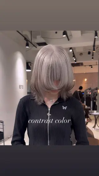 ミディアム カラー 💜ハイトーン💛 マジカルかいちゃんのヘアスタイル