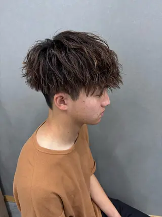 パーマ メンズ ✨ブリーチ無しWカラ ー・メンズ✨佐藤秀太のヘアスタイル