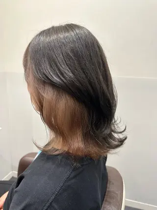 ミディアム カラー ウルフカット/デザイ ンカラー/あらげのヘアスタイル