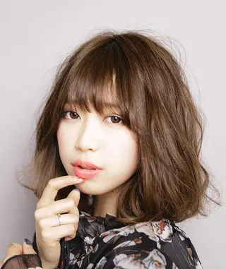 ミディアム カラー 似合わせカット 銀座/アライ カズヤのヘアスタイル