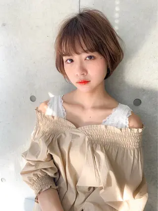 ミディアム カラー パーマ ヘアアレンジ 🎀愛されモテヘア♡ 梅澤夏基🎀のヘアスタイル