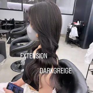 ロング カラー エクステ🩵ブリーチ 韓国ヘア🩵KAEのヘアスタイル