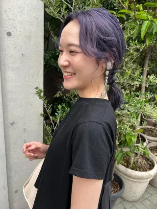 ロング カラー ヘアアレンジ カラーパティシエ facce🌼ikoのヘアスタイル