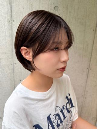 ミディアム カラー 似合わせカット/ ケアパーマ/高倉のヘアスタイル