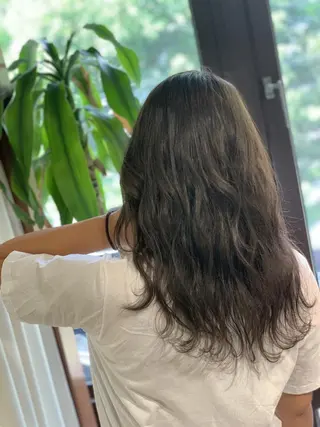 セミロング カラー ハイトーン得意😍 Lumiereのヘアスタイル