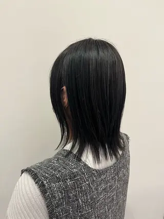 ミディアム カラー ramphy 柴原 夢奈のヘアスタイル