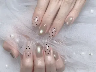 ネイル エツメ💅 長さ出し🎀デザインのネイルデザイン