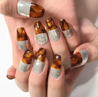 ネイル 渋谷/チップ長さ出し 👑アプレgel-xのネイルデザイン