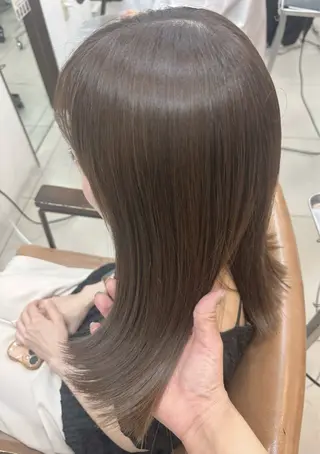 ミディアム カラー 頭皮×髪質改善 透明感カラー💎中村のヘアスタイル