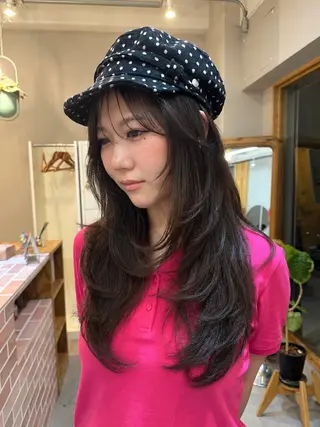 ロング 🌙ヘーゼルベージュ レイヤーカット🌙のヘアスタイル