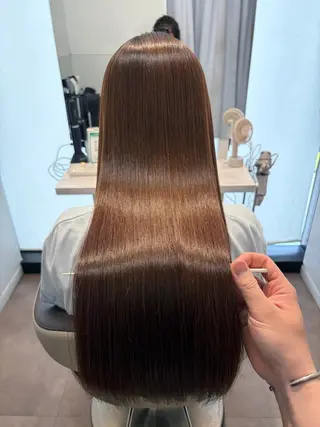 ロング カラー 【ブリーチ矯正◎】 【髪質改善矯正】のヘアスタイル