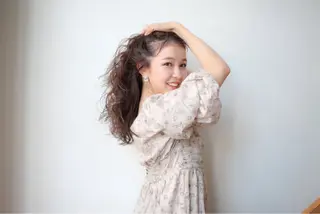 ロング カラー パーマ ヘアアレンジ 髪質改善/韓国風 レイヤー/田村祐樹のヘアスタイル