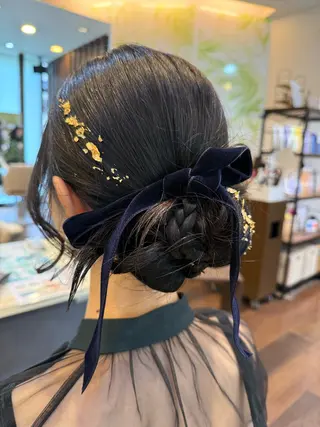 セミロング ヘアアレンジ オリーブ南森町店 タニモトのヘアスタイル
