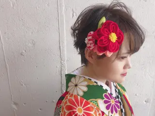 ショート カラー ヘアアレンジ ふくだ りさ【ciAo!】のヘアスタイル