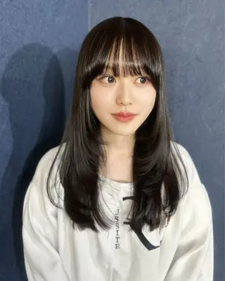 セミロング カラー レイヤーカット✂️ 艶髪/小田部慎也のヘアスタイル
