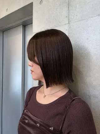 ショート カラー ヘアアレンジ ボブ艶モテカラー🫧 カリンのヘアスタイル