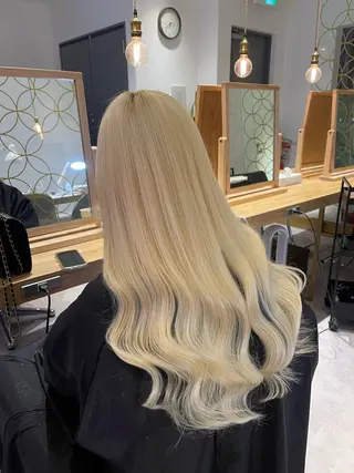 ロング カラー ハナ💎中韓/艶髪 ハイトーン/エクステのマツエク・マツパデザイン