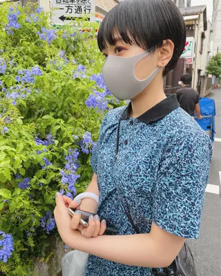 ショート カラー 白髪ぼかし/ショート /ミニボブだいじのヘアスタイル
