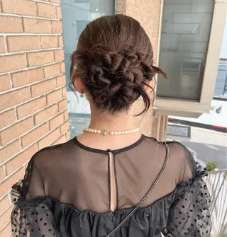 ロング ヘアアレンジ ピンク系カラー💗 ヘアセット特化のヘアスタイル