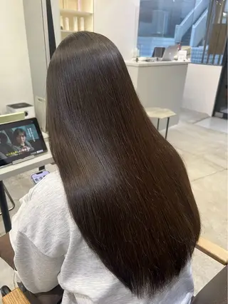 ロング パーマ 🍒モテ暖色カラー × うる艶✧ ゆなのヘアスタイル