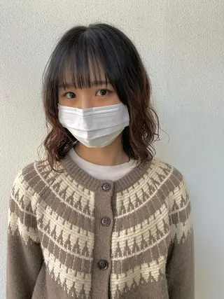 ミディアム LUVISM新潟🎀 透明感カラー/ミユのヘアスタイル
