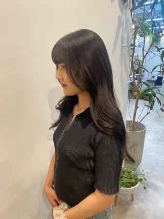 ロング カラー やました もえかのヘアスタイル