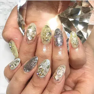 ネイル 渋谷／チップ長さ出し 👑アプレgel-xのネイルデザイン