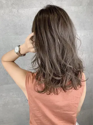 セミロング カラー パーマ ヘアアレンジ メンズ キッズ ネイル マツエク・マツパ アイブロウ _WHITE高槻店 yusukeのヘアスタイル