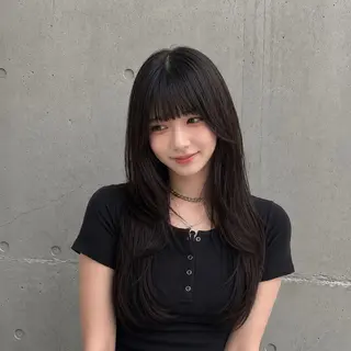ロング 盛れる顔まわりカット 髪質改善/渋谷/れんのヘアスタイル