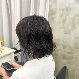 カラー パーマ 三條 朋香のヘアスタイル