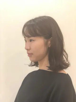 セミロング ヘアアレンジ リリー /Men's/パーマのヘアスタイル