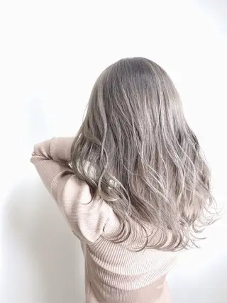 セミロング カラー パーマ 笑顔100点で接客／ TATEのマツエク・マツパデザイン